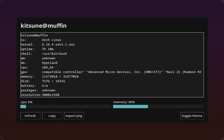 NekoFetch Screenshot