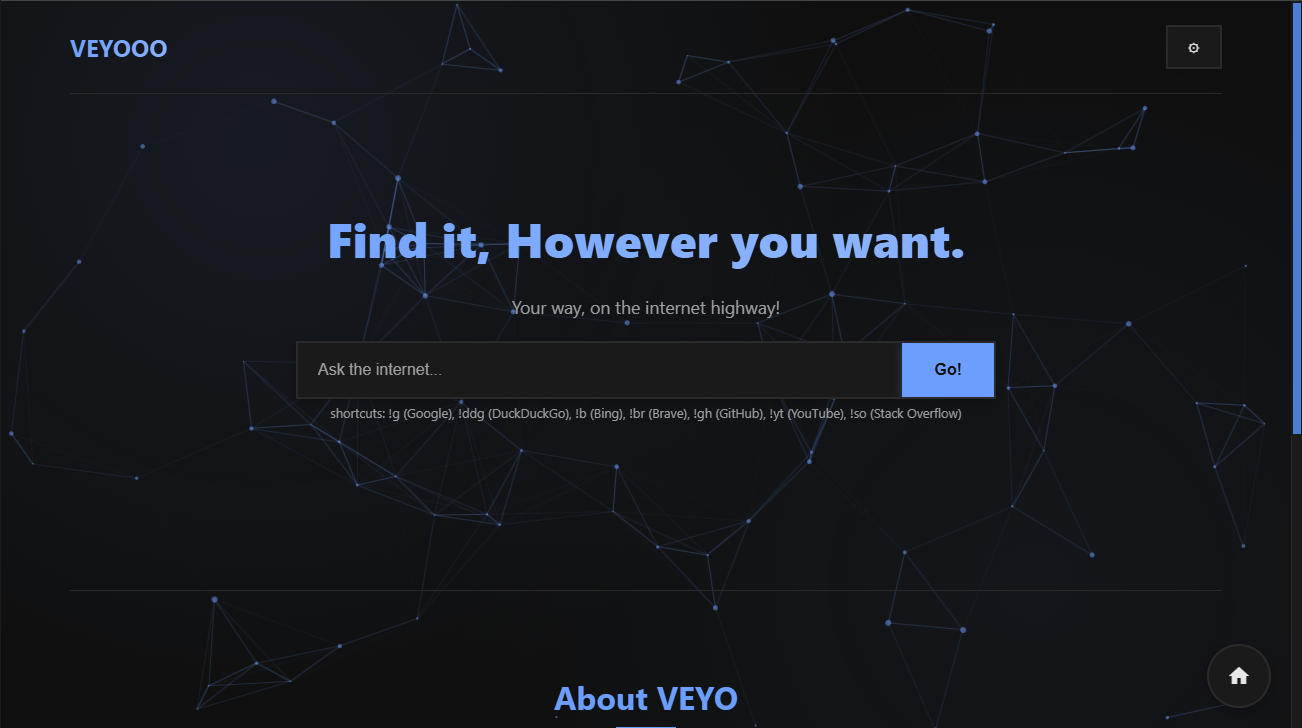 Veyooo Search Engine Screenshot